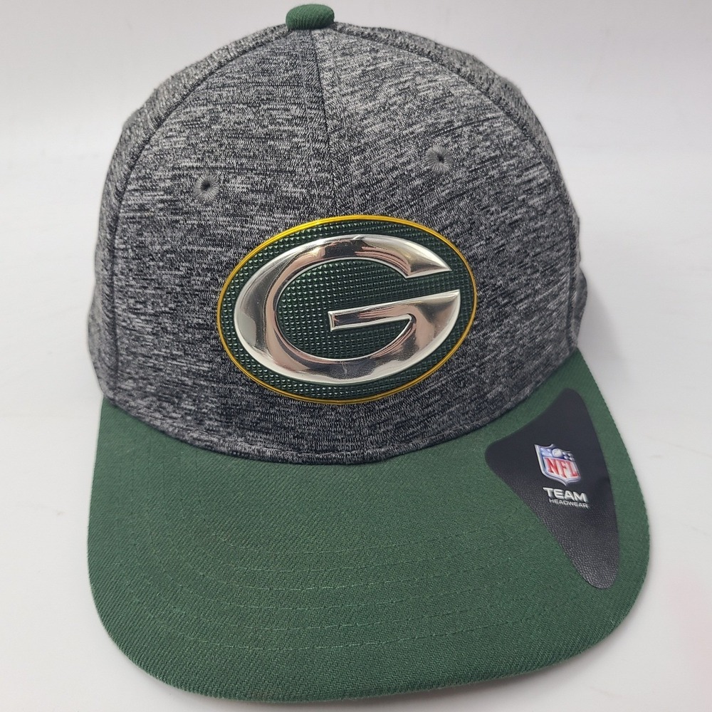 Child-Youth Green Bay Packers Hat Fitted New Era 39Thirty Heather Gray Green NFL